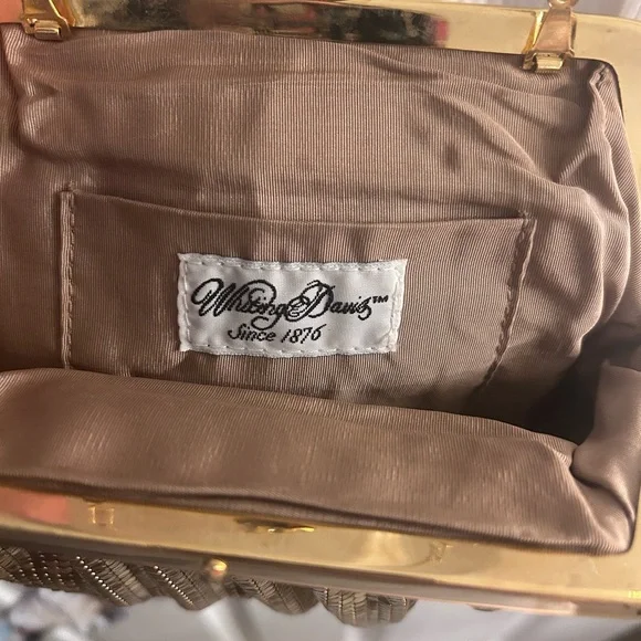 Whiting & Davis Gold Mesh Crossbody - Picture 3 of 3